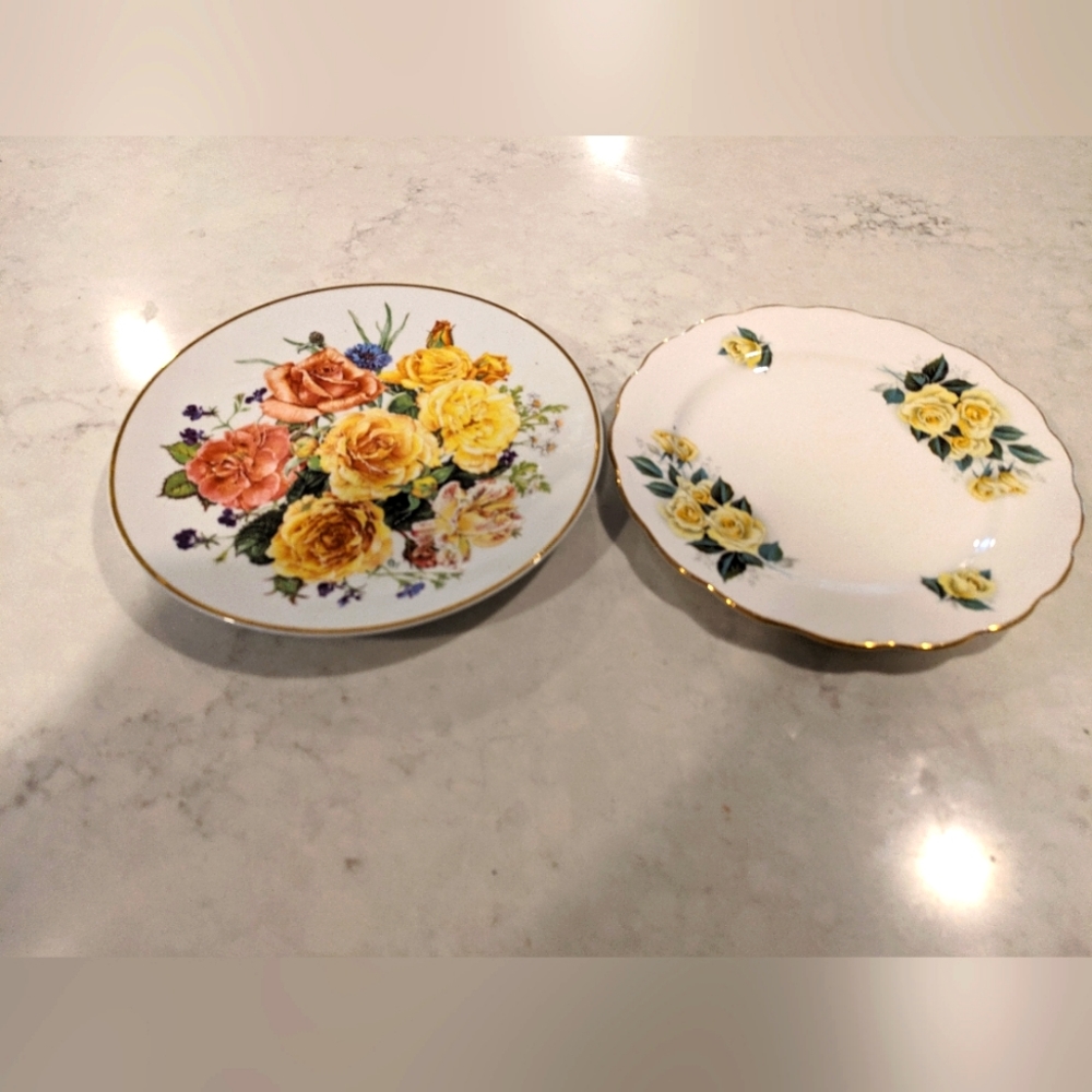 1991 Vintage Porcelain Royal National Rose Majesty Portugal & Vintage Royal Vale